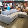 Image 2 : BRAND NEW 2PC GREY FABRIC RIGHT HAND SECTIONAL SOFA - RETAIL $1499