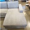 Image 4 : BRAND NEW 2PC GREY FABRIC RIGHT HAND SECTIONAL SOFA - RETAIL $1499