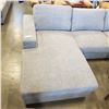 Image 2 : BRAND NEW 2PC GREY FABRIC LEFT HAND SECTIONAL SOFA - RETAIL $1499
