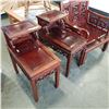 Image 1 : PAIR OF SOLID ROSEWOOD HAND CARVED STEP ENDTABLES