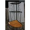 Image 3 : METAL AND WOOD CORNER SHELF