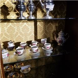 JAPAN TEA SET - TEAPOT, CREAM AND SUGAR, AND 6 CUPS AND SAUCERS
