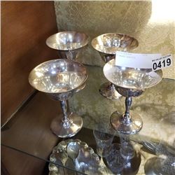 4 BRASS GOBLETS