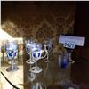 Image 1 : METAL AND BLUE GLASS GLASSES