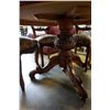 Image 3 : IN LAID ROUND COFFEE TABLE W/ HIGHLY CARVED BASE AND 6 CARVED BALLOON BACK CHAIRS