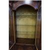 Image 2 : INLAID CARVED ANTIQUE 2 PIECE BOWED GLASS CHINA CABINET W/ KEY