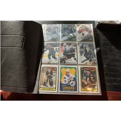 BINDER OF MODERN CANUCKS HOCKEY CARDS