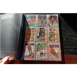 BINDER OF GUY LAFLEUR VITAGE HOCKEY CARDS, 1977 AND ON