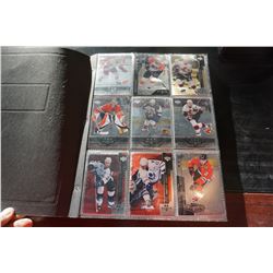 BINDER OF HOCKEY INSERT AND STAR PLAYER CARDS