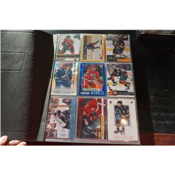 BINDER OF HOCKEY INSERT AND STAR PLAYER CARDS, NUMBERED CARD /25 AND UP BOOK VALUE $6-700