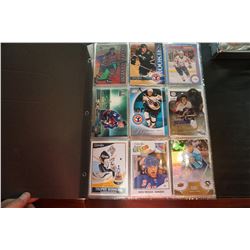 BINDER OF HOCKEY STAR PLAYER AND INSERT SUBSET CARDS, BOOK VALUE $800-1000