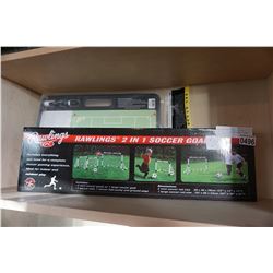 NEW RAWLINGS 2 IN 1 SOCCER GOAL AND COACH DRY ERASE BOARD