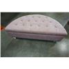 Image 3 : PINK STUDDED TUFTED SEMI CIRCLE STORAGE BENCH