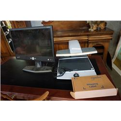 OPTELEC TWINVIEW 24" SPLIT SCREEN MONITOR AND CLEARVIEW VIDEO MAGNIFIER MODEL 0510AP COMPLETE W/ COR