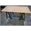 Image 1 : WOOD DOUBLE PEDESTAL DINING TABLE AND DESK