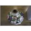 Image 2 : LEADED GLASS SHADE AND HANGING FIXTURE