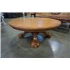Image 1 : ROUND OAK PAW FOOT COFFEE TABLE