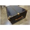 Image 4 : LION BRAND BLUE AND BLACK METAL BOUND TRUNK