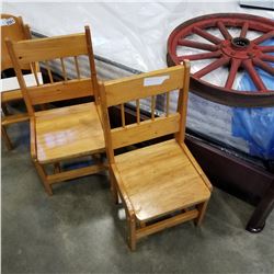 2 WOODEN KIDS CHAIRS