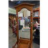 Image 3 : WOODEN HALL STAND WITH MIRROR