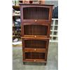 Image 1 : 4 DOOR WOOD GRATE LAWYERS BOOK SHELF