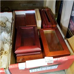 BOX OF DISPLAY CASES