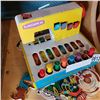 Image 2 : VINTAGE MARX METAL KIDS SEWING MACHINE TOY AND WALL HANGINGS