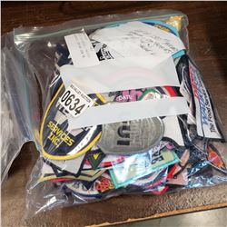 BAG OF 150+ PATCHES, VARIOUS CATEGORIES, IRON AND SEW ON
