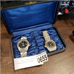 LOT OF 2 MENS ROLEX WATCHES UNAUTHENTICATED IN CASE