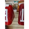 Image 2 : LOT OF 2 GLASS EXIT SHADES