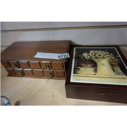 2 JEWELLERY BOXES W/ CONTENTS