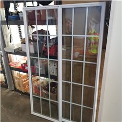 2 REPLACEMENT WINDOWS FOR EXTERIOR DOORS, FULL LENGTH, LOW E,