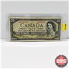 Image 1 : Canada $20 Bill 1954DF : Beattie/Coyne S/N#CE0396585