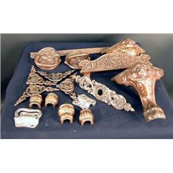 Box lot of misc Mills and Caille castings and phone parts