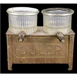 Double Julep syrup dispenser (brass) embossed Julep