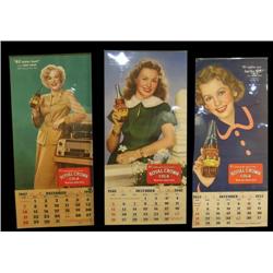 1 lot of 3, Royal Crown Cola calendars RC