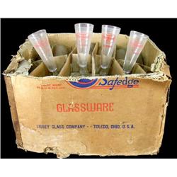 1 box of 36 matching Carta Blanca beer glasses