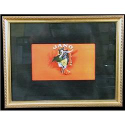Jano cigar box label  framed  18 x 14 