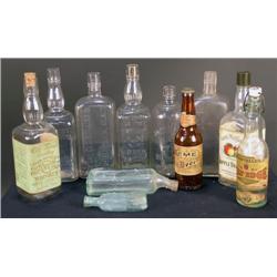 1 lot of 11 bottles including Acme, Jack Daniels, etc