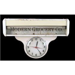 Grocery store advertising clock, Pasadena, Ca..
