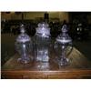 Image 1 : 1 lot of 3 Purpled candy jars with lids