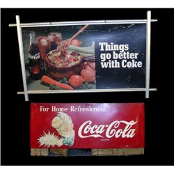 1 lot of 2 Coca-Cola signs...