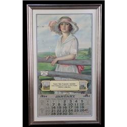 Framed, John Deere 1924 Calendar