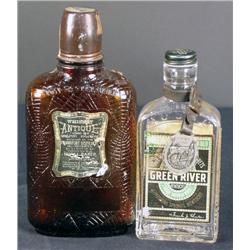 Lot of 2 Bottles Green River Whiskey, Frankfort Distill