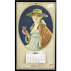 Coca-Cola small calendar 1918 5 x 8 3/4