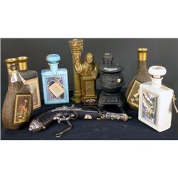 1 lot of 8, figural decanters