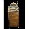 Image 1 : Floor Model, National Cash Register, Oak and Brass