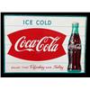 Image 1 : Coke tin sign  fishtail with bottle  20 x 28 