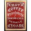 Image 1 : Ruby red glass sign Hot Coffee Frankforts