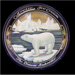 Arctic Ice Cream 13 round tin tray  Polar Bear